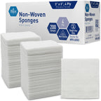 MED PRIDE Non-Woven Gauze Pads,3x3 in,4-Ply,Non-Adherent, 200-Count Pack