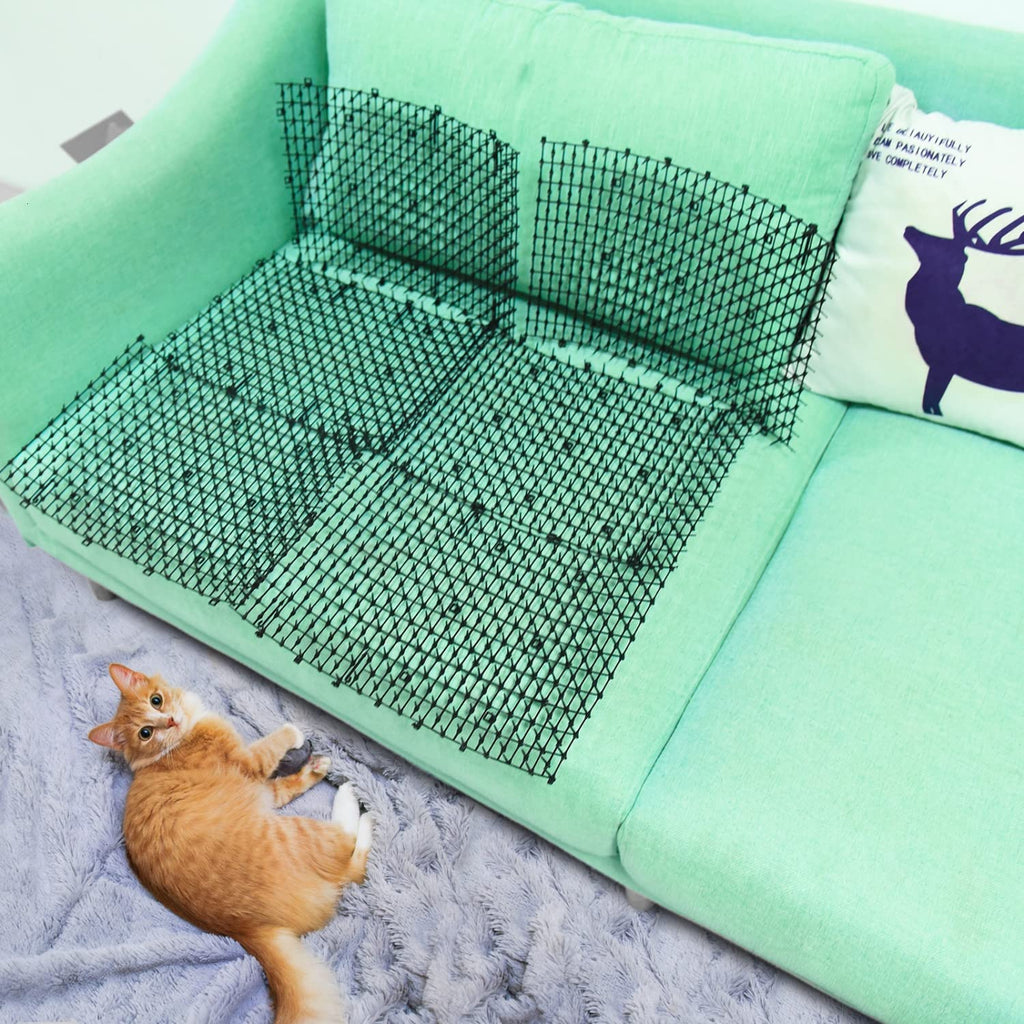 POMEAT Scat Mat for Cats 15 Pcs Cat Deterrent Mat Outdoor Indoor 16 x 12''