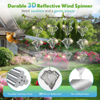 Superlong Bird Deterrents for Outside 12 Discs Stainless Steel, 4 Sets