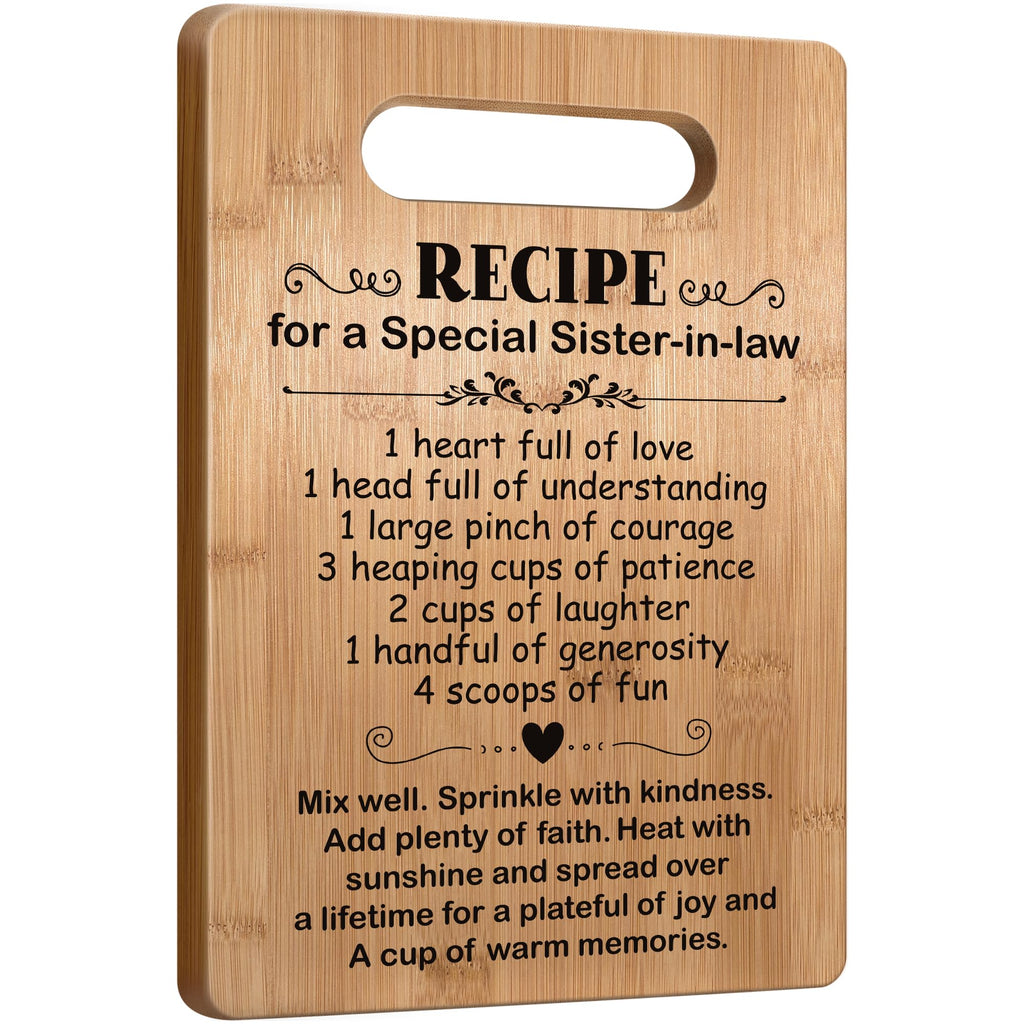 Sister-in-Law Birthday Gifts, Sister-in-Law Gift from Sister, Cutting Board Gift for Mother's Day, Wedding, Christmas