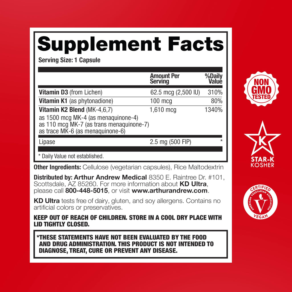 Arthur Andrew Medical, KD Ultra, Immunity, Heart and Bone Health, 90 Capsules