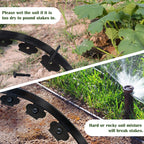 Garden Edging 60ft x 2 Inch Black Landscape Edging, 54 Spikes for Lawn 2 Inch Tall