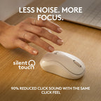 Logitech M240 Compact Silent Bluetooth Wireless Mouse - Off White