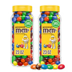 M&M's Peanut Candy Jars, Assorted Chocolate Candies, Party Size Bulk, 23 Ounces Each
