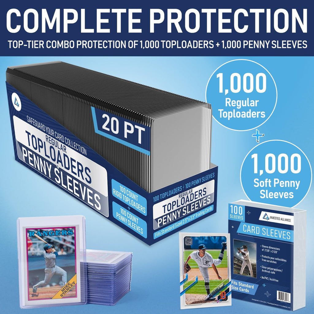 Regular 3x4 Rigid Top Loaders for Cards & Card Sleeves | Ultra Trading, Baseball, Sports & Hard Plastic Protectors, MTG Toploaders Case Bulk, Football Sleeve Holders, TCG Collectible Protectors.