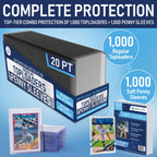 Regular 3x4 Rigid Top Loaders for Cards & Card Sleeves | Ultra Trading, Baseball, Sports & Hard Plastic Protectors, MTG Toploaders Case Bulk, Football Sleeve Holders, TCG Collectible Protectors.