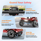 Lightweight Mobility Scooter for Adults & Seniors - Cruise & Airport Approved, 43lb Foldable Portable Motorized Scooters with Removable Lithium Battery for 12.4 Miles Travel, 300lb Capacity, Red