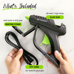 Surebonder Cordless Hot Glue Gun, High Temperature, Full Size, 60W, 50% More Power - Sturdily Bonds Metal, Wood, Ceramics, Leather & Other Strong Materials (Specialty Series CL-800F)