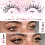 Goddvenus Lash Clusters Kit Wispy Eyelash Clusters Lashes Natural DIY Lash Extension Kit 10-16mm Cluster Eyelash Extensions Kit 300pcs C Curl Individual Lashes Cluster Eyelash (With Tweezers)