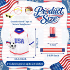 USA Soccer Porch Goose Outfit Summer Sport Fan Goose Clothes Game Day Decor