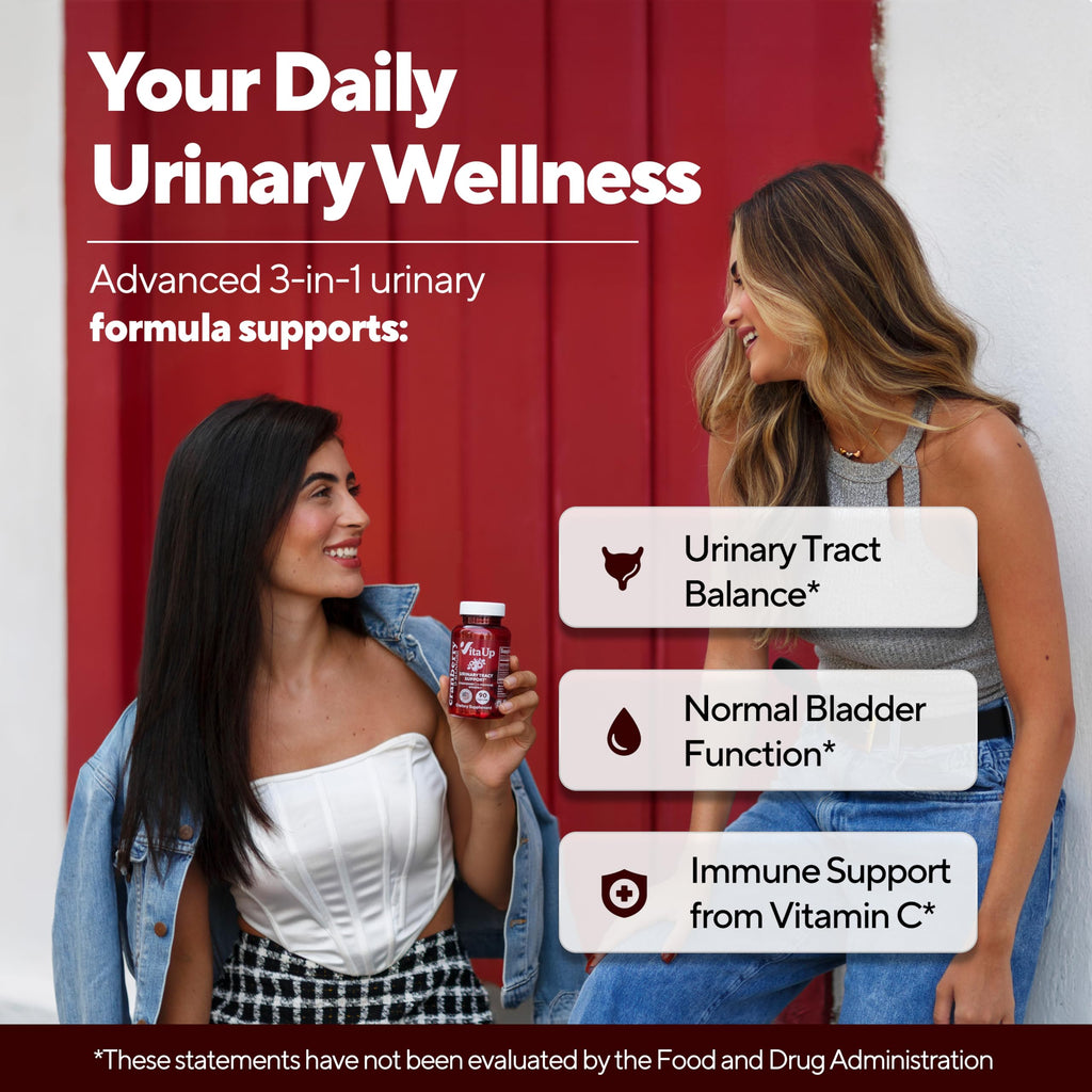 VitaUp D mannose with Cranberry and Vitamin C - USA Made D-mannose 1000mg Capsules - Cranberry Pills for Urinary Tract & Bladder, Immune Support - 90 Count