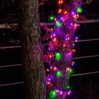 Dazzle Bright 200 LED Halloween Mini String Lights, 65 FT Connectable Waterproof 8 Modes Fairy Lights for Indoor Outdoor Patio Garden Holiday Party Decorations (Purple & Orange & Green)