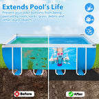 Thickened Pool Liner Pad for Above Ground Pool, 10’x 7’ Rectangle Under Pool Mat Padding, Pool Ground Pad Mat Under Pool for Pool Bottom, Prevent Punctures, Extend Liner Life
