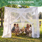 Gilprop Extra Large Mosquito Net for Patio 12.5 x 10 ft Outdoors Four Sided Insect House Screen Netting White Outside Canopy Bug Protection Netting for Gazebo Porch Garden Terrace