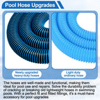 6 Ft Above Ground Pool Hoses for Hayward Filter Pump, 1-1/2" Pool Pump Hose Connector Hose Replacement Kit（2 Pack)