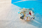 ALEX AND ANI 'Strength' Cardinal Duo Charm Bangle Bracelet - Red Cardinal Charm, Inspirational 'Strength' Accent, Nickel-Free, Cardinal Jewelry for Women (Shiny Silver)