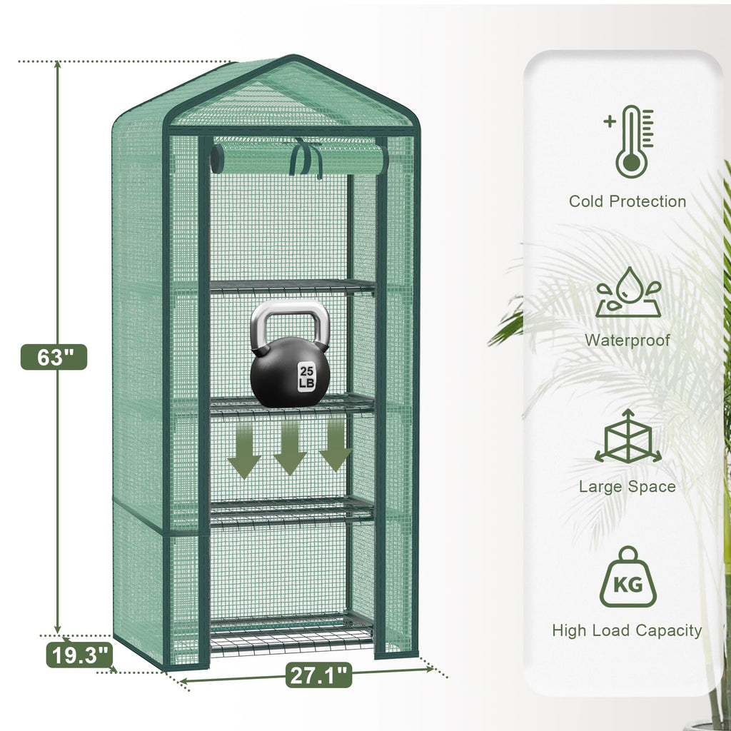 TianC beauty 4-Tier Mini Greenhouse for Indoor Outdoor