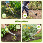 60" Weed Puller Tool with Long Handle and 17" Weeding Tools Gardening Set