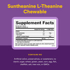 Natural Factors Suntheanine L-Theanine 100 mg - Health Supplement for Calm Outlook - L-Theanine Supplement Supports Relaxing Sleep & Aids Against Drowsiness - 60 Chewable Tablets (30 Servings)