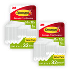 Command Picture Hanging Strips Variety Pack, Damage Free Hanging Picture Hangers, No Tools Wall Hanging Strips for Living Spaces, White, 16 Small Pairs, 32 Medium Pairs and 16 Large Pairs (128 Strips)