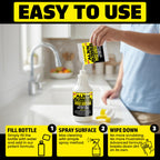 Alien Power Instant Stain Remover Spray for Mold and Mildew and Grout, All Purpose No-Scrub Cleaner for Bathroom & Household Surfaces, Tiles, Wall & Washing Machines - 3 Packets (Makes 72 Fl Oz)