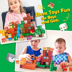 Magnetic Blocks - 150PCS Magnetic Board Building Toys for Boys Age 3-5 4-8 8-12, Kids Toys Build Mine Magnet World & Birthday Gifts for Kids Ages 3-12