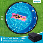 Niuyhe 18ft Pool Mats for Floor, 260G/M² Thicke Geotextile Material Pool Ground Pad, Precut Round Pool Liner Pad for Above Ground Bottom Protects and Extends The Life of Your Swimming Pool