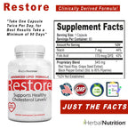 Restore Heart Health & Cholesterol Support Supplement, 270 Capsules