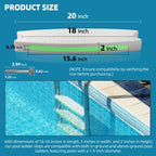 TonGass (3-Pack, White) 18" Universal Pool Ladder Step Replacement with Reflective Strip, Plastic Swimming Pool Ladder Rung Step with Stainless Steel Bolts for Inground Above Ground Pools