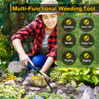 Manual Weed Puller Tool with Plastic Head, Lightweight Hand Weeder & Garden Cultivator, Reusable Weeding Tool with Plastic Handle for Flower Beds & Vegetable Garden