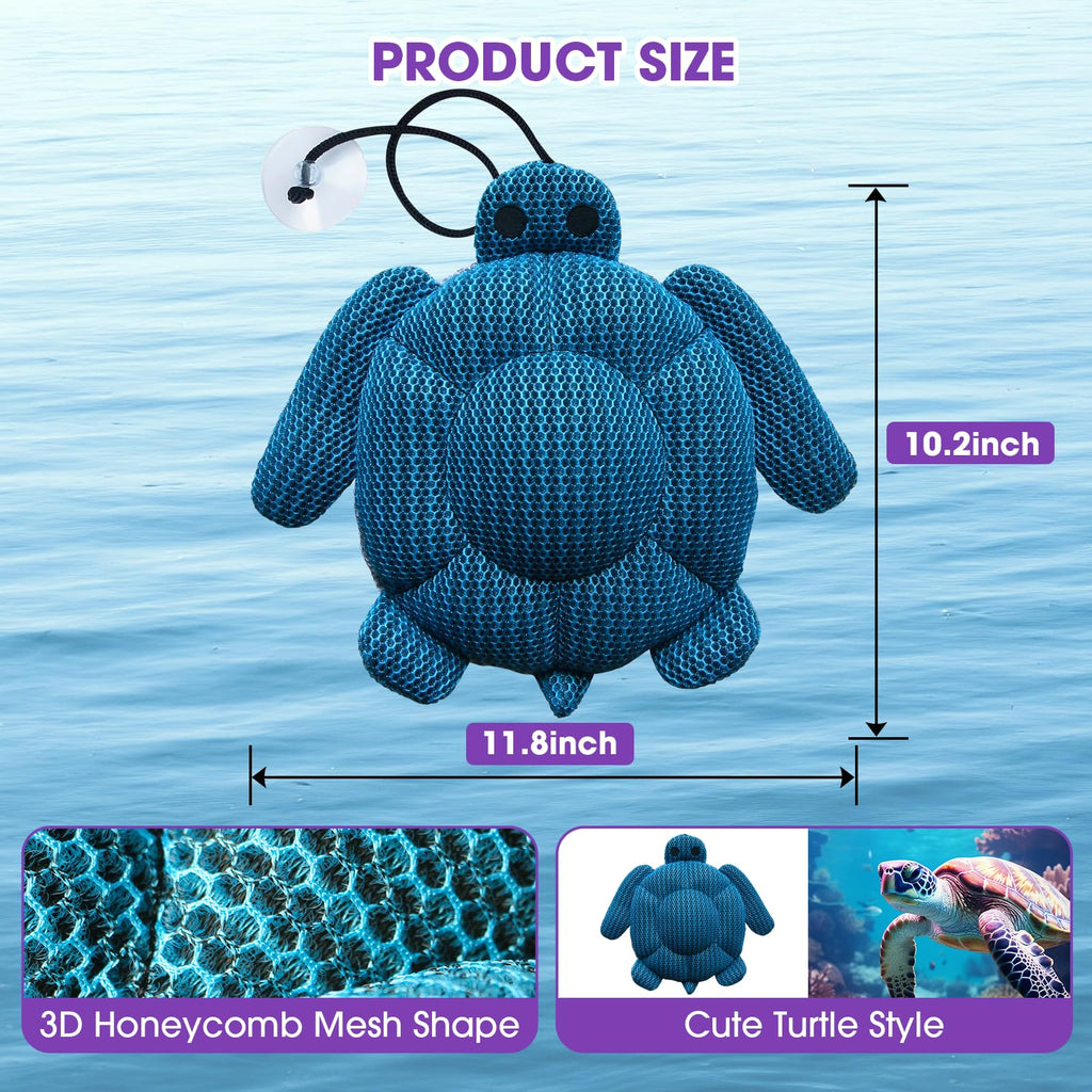 MAXDORIA Hot Tub Scum Absorber, 2 Pack Hot Tub Accessories for Adults, Turtle Hot Tub Sponge Scum Cleaner Gifts for Spa, Reusable Oil Absorbing Scumbug Remover Keeps Water Clean
