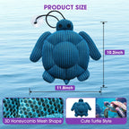 MAXDORIA Hot Tub Scum Absorber, 2 Pack Hot Tub Accessories for Adults, Turtle Hot Tub Sponge Scum Cleaner Gifts for Spa, Reusable Oil Absorbing Scumbug Remover Keeps Water Clean