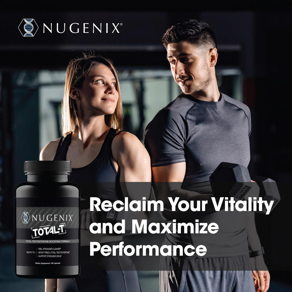 Nugenix Total-T, Free and Total Testosterone Booster for Men, 90 Count