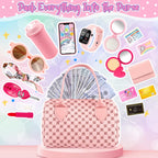 Oisacirg Play Purse with Watch, Phone, Pretend Play Toys for Girls Ages 3-8