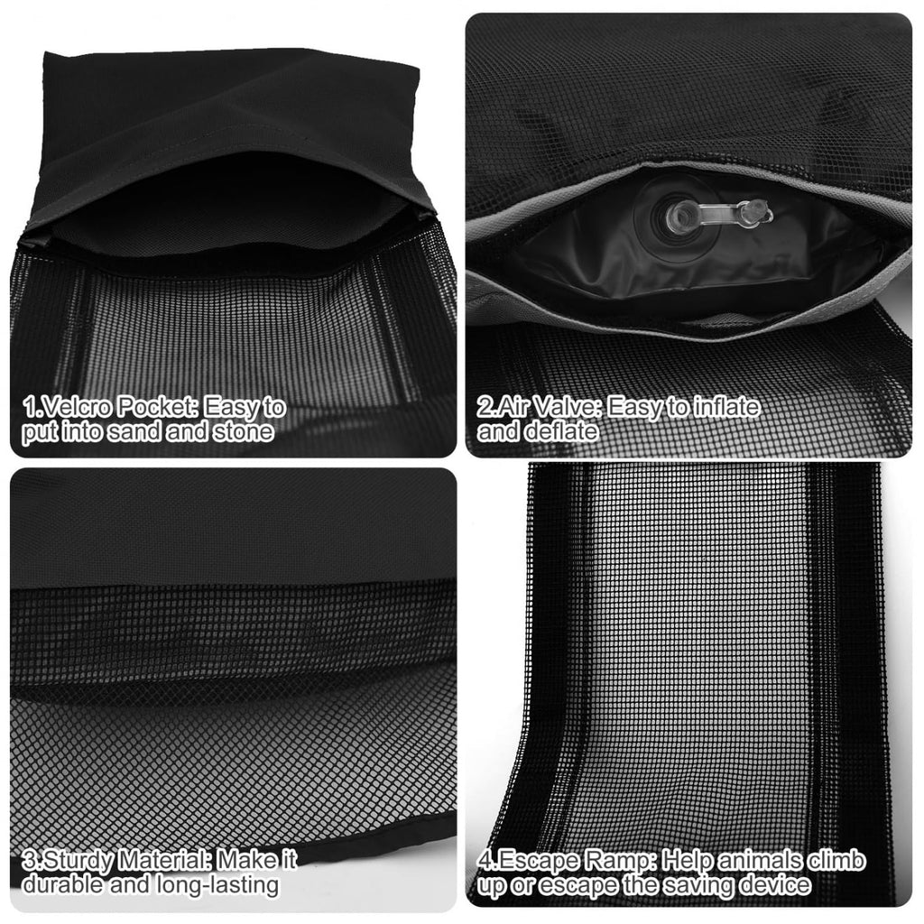 Monrocco 2 Pack Animal Saving Escape Ramp for Swimming Pool, Pool Critter Escape Ramp, Floating Rescues Frog Saver for Swimming Pool Critter Escape Ramp