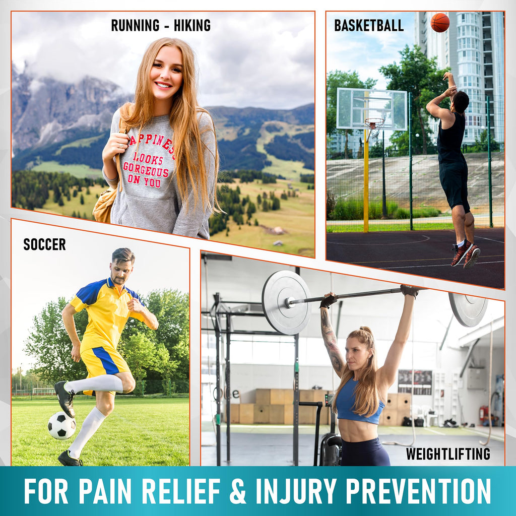 PhysFlex 2 Pack Patella Knee Brace - Knee Support and Pain Relief, Running, Hiking, Basketball, Jumpers Knee, Tendonitis, Adjustable Strap Patellar Tendon Stabilizer (Pink)