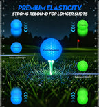 THIODOON Glow in The Dark Golf Balls Light up Led Golf Balls Night Golf Gift Sets for Men Kids Women 6 Pack (6 Colors in one)