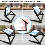MAGNIPROS Patented 5X Large LED Page Magnifier with Detachable Stand | Eye Caring 3 Color Light Modes & Anti-Glare Lens to Reduce Eye Strain-Ideal for Reading Fine Print, Crafting, Low Vision Seniors