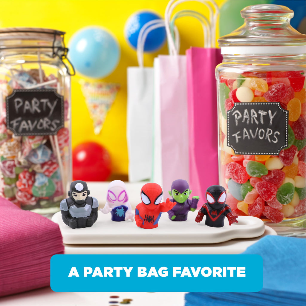 Ginsey Spidey and His Amazing Friends 5-Piece Finger Puppet Set, Bath Toys, Party Favors, 1.0 Count, 0.25 Pound