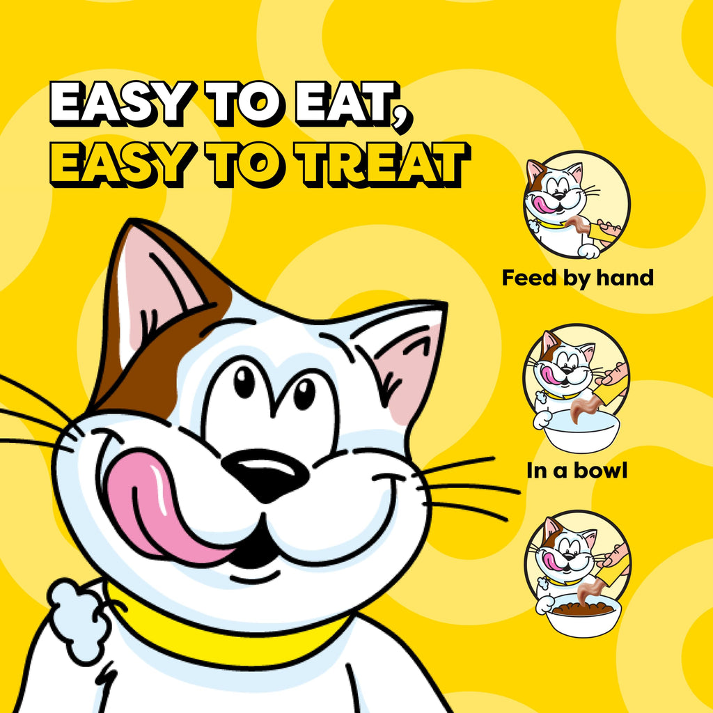 Temptations Creamy Puree Cat Treats, Beef, Chicken, Salmon & Tuna, 48 Count