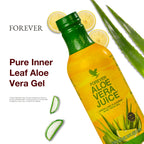 Forever Living - Aloe Vera Juice - Lemon Lime Flavor with Pure Inner Leaf Gel - Supports Digestion and Immunity - 1L Each (Pack of 2)