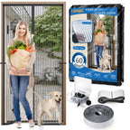 Heavy Duty Door Screen Magnetic Closure, LOVIGA Thickened Fiberglass Screen Door Mesh, Self Sealing, Tear Resistant, Easy Assemble, Fine Mesh Keep Bugs Out Fit Door Size 36 Inch X 82 Inch