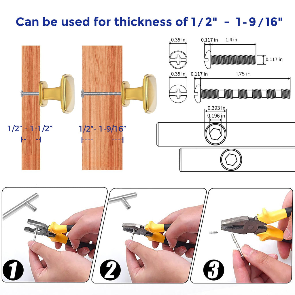 Ravinte 30 Pack Square Single Hole Gold Kitchen Cabinet Knobs Dresser Drawer Cabinet Pulls Drawer Knobs Cupboard Hardware Contemporary Antique Rustic Pulls with Screwdriver