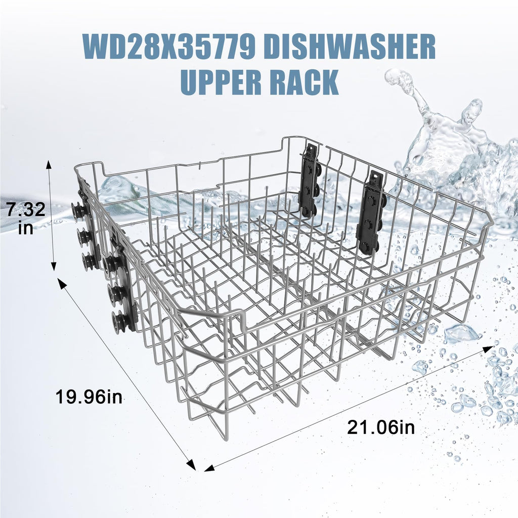 FrameFirm WD28X35779 WD28X30219 Dishwasher Upper Rack Compatible with GE Dishwashers - Replaces WD28X25018,WD28X26104,WD28X10347,WD28X25189,WD28X26098,WD28X10352,WD28X22676,WD28X10348,WD28X22626