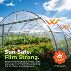 MTYIK 8x25 ft Greenhouse Plastic Sheeting, 6 Mil Green House Plastic Covering, Heavy Duty Greenhouse Cover Replacement, Thick Greenhouse Film