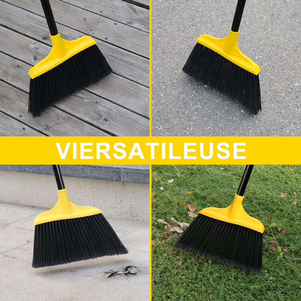 Kefanta 3 Pack Outdoor Broom Heavy-Duty Indoor Commercial Brooms 54 Inches for Courtyard Garage Restaurant Lobby Patio Mall Market Office Shop Home Kitchen Office Floor