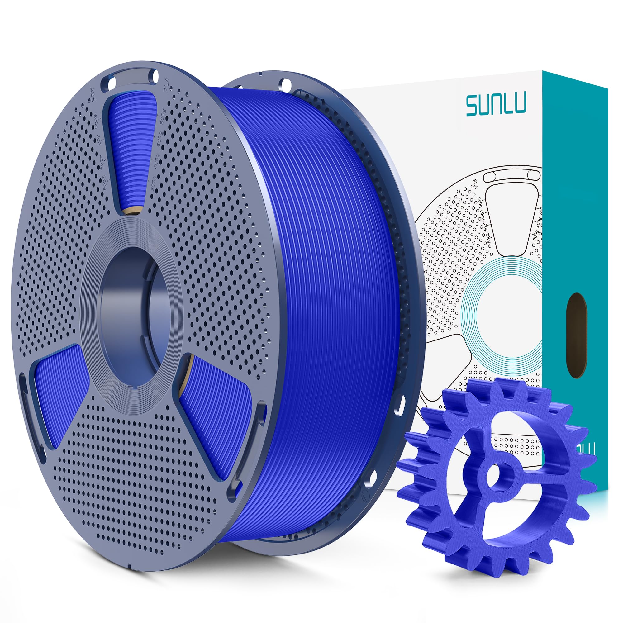SUNLU PLA+2.0 3D Printer Filament, Klein Blue, 1KG