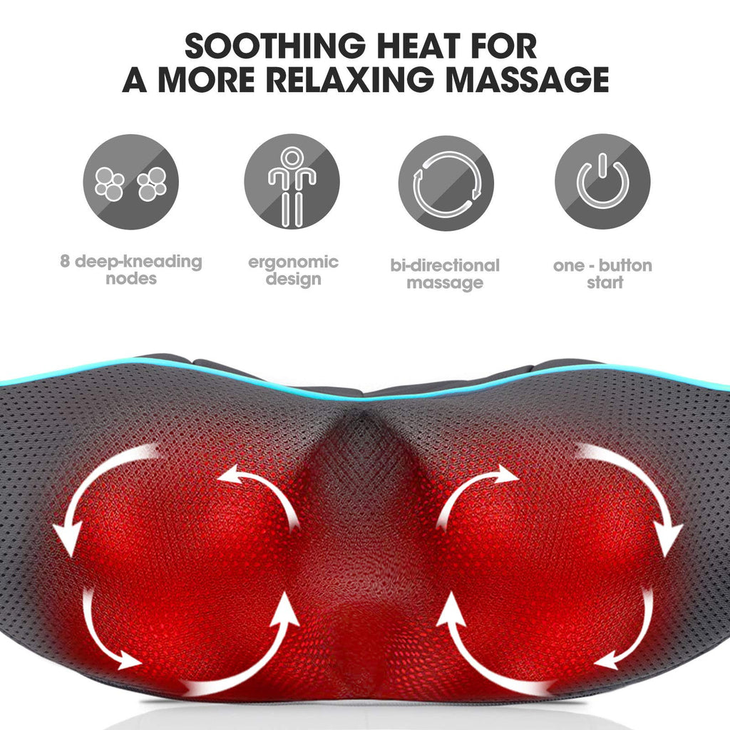 MagicMakers Fathers Day Dad Gifts, Shiatsu Neck Massager with Heat for Pain Relief Deep Tissue – Christmas Gift for Women, Men, Mom, Dad, Her, Him– Amazing Back & Shoulder Relief from Daughter or Son
