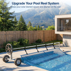 Canvino 10 Sets Pool Solar Cover Reel Attachment Kit, Solar Blanket Straps with Hooks, Clips & Fasteners for Inground & Above Ground Swimming Pool Reel Systems