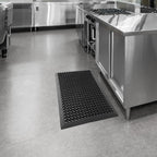 GRIDMANN Rubber Floor Mat, 36" x 24" Anti-Fatigue Drainage Mat, Non-Slip and Grease Resistant for Restaurants, Commercial Kitchens, Bar Floors, Black